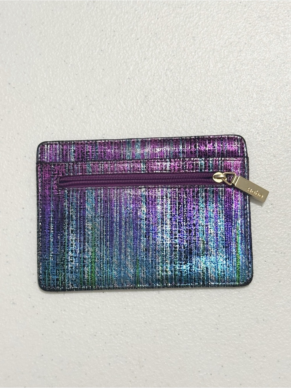Hobo Iridescent Card Holder Wallet